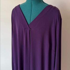 Universal Standard | Velvety-Cool Jersey Column Tunic in Purple | Size M/18-20